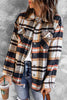 Classic Plaid Button Front Shirt Jacket with Breast Pockets Casual & Minimalist Outerwear by Stevvex