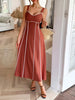 Contrast Wide Strap Midi Cami Dress by Wild and Free Boutique