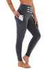 Cropped High-Waisted Yoga Pants with Diagonal Pockets by FitiqueFit