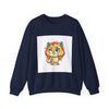 Cute Cheeky Kitty Illustration Sweatshirt | Rodent-Core Cute-Meets-Subversive by Tristan’s Treehouse