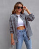 Fashion Ripped Shirt Jacket Female by FitiqueFit