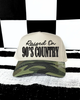 Camo raised on 90s country embroidered Hat by Madness & Mayhem LLC