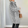 Leopard Print Plush Jacket — Cozy Loose-Fit Mid-Length Outwear by FitiqueFit