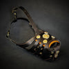 The ''Bijou'' Basket Muzzle Black & Orange by Bestia Dog Gear