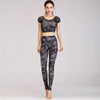 Printed navel short-sleeved quick-drying dance dress by FitiqueFit