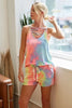 BiBi Tie Dye French Terry Casual Shorts by FitiqueFit