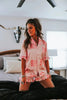 Pink Howdy Pajama Ruffle Shorts Set by Neon Spur