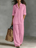Women's Bohemian Cotton-Blend Top & Pants Set – Resort Lounge Co-ord by FitiqueFit