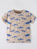 Children's Shark Print Crew Neck Short Sleeve T-Shirt by Simply Love