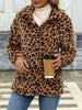 Beautiful Red Women Drop Shoulder Fuzzy Button-Up Jacket Soft And Comfortable Casual Fit Jacket by Stevvex