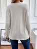 Ribbed Knit Button Detail Long Sleeve T-Shirt by Simply Love