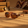 Retro Round Leather Frame Sunglasses – Vintage Fashion Eyewear by FitiqueFit