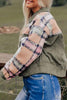Plaid Corduroy Flap Pockets Button Up Jacket Trendy Outerwear With Classic Flap Pockets For Casual Comfort by Stevvex