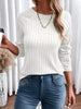 Textured Knit Long Sleeve T-Shirt by Simply Love