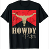 "Howdy Putos" Bull Skull Country Western Graphic T-Shirt – Unisex Cowboy Tee by Dog Mom Hat