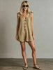 Women's V-Neck Sleeveless Jumpsuit – Cardigan Strap Cropped Straight-Leg by FitiqueFit