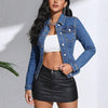 Women's Denim-Look Short Jacket by FitiqueFit