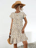 Floral Round Neck Short Sleeve Dress Elegant & Effortless Everyday Style Women Dress by Stevvex