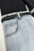 Patchwork Washed Jeans with Pockets