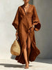 Women's Batwing Sleeve Loose Maxi Resort Dress by FitiqueFit