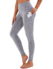 Cropped High-Rise Yoga Pants – Diagonal Pockets & Variegated Print by FitiqueFit
