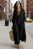 Women's Casual Long-Sleeve Linen Shirt Dress – Relaxed Fit by FitiqueFit