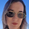 Retro Oval Dual-Beam Metal Sunglasses | UV Protection by FitiqueFit