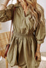 Elegant Green Sleeve Mini Dress Timeless Smocked Design Vintage Dress For Women by Stevvex