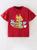 Children's Cartoon Tiger Graphic Ruffle Sleeve T-Shirt by Simply Love