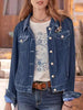 Casual Button-Up Long Sleeve Jacket with Chest Pockets and Relaxed Fit by Stevvex