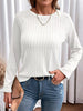 Textured Knit Long Sleeve T-Shirt by Simply Love
