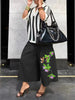 Women's Wide-Leg Cargo-Style Pants with Zipper & Button Detail by FitiqueFit
