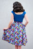 Isabel Top in Peacock Blue by Retrolicious