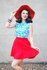 Red Skater Skirt by Retrolicious