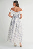 Floral Printed Off Shoulder Maxi Dress – Chic Off Shoulder Maxi Dress, Vibrant Floral Print, Beach Vacation Dress, Casual Summer Maxi Dress by Stevvex