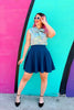 Ocean Blue Skater Skirt by Retrolicious