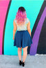 Ocean Blue Skater Skirt by Retrolicious