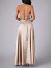 Lace Up Back Split Maxi Dress by Wild and Free Boutique