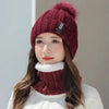 Warm Knitted Beanie & Scarf Women | Cozy Winter Bundle by FitiqueFit
