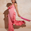 Women's INS Deep V Satin Backless Women's Jumpsuit