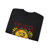 Tacos Not Tariffs Sweatshirt | taco pun, tariff protest typography by Tristan’s Treehouse