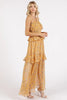 Ruffled Smocked Floral Halter Neck Maxi Dress – Elegant and Feminine Floral Maxi Dress with Smocked Waist and Ruffled Detailing by Stevvex
