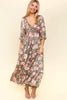 Twisted Detail Ruffled Hem Floral Dress with Side Pockets For Women – Feminine Floral Print, Sophisticated Twist Detail, Fun Ruffled Hem & Convenient Pockets by Stevvex