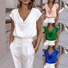 Women's Short-Sleeve Turtleneck Top – Loose Fit Casual Pullover by FitiqueFit