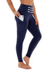 Cropped High-Waisted Yoga Pants with Diagonal Pockets by FitiqueFit