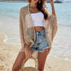 Women's Hollow-Out Shawl Cardigan – Batwing Sleeve Sun-Protective Cover-Up by FitiqueFit