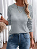 Textured Knit Long Sleeve T-Shirt by Simply Love