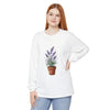Lavender Potted Plant Long Sleeve Tee — Floral Botanical Shirt by Tristan’s Treehouse