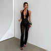 Slimming Lace Halter Jumpsuit For Women by FitiqueFit