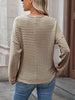 Striped Notched Long Sleeve T-Shirt by Simply Love